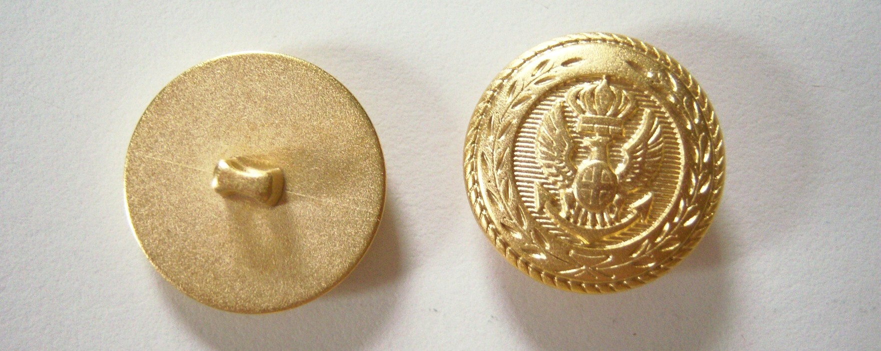 Matte Gold Plastic 7/8" Button