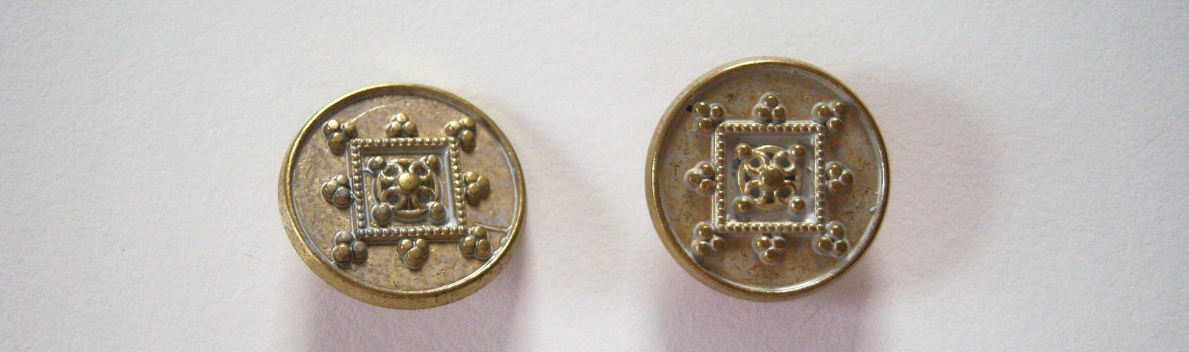 Antique Gold 3/4" Metal Button