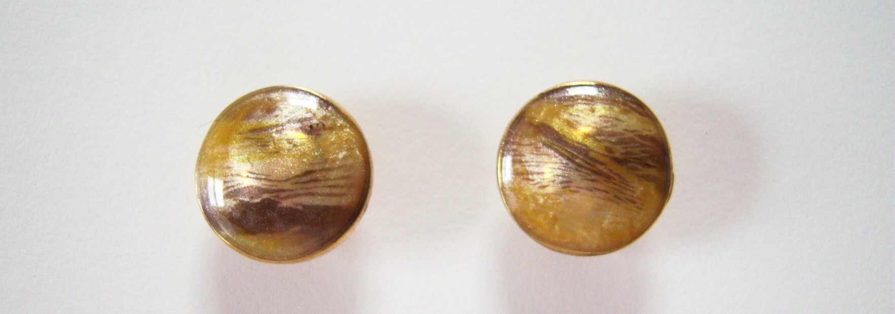 Gold/Iridescent Brown 5/8" Button