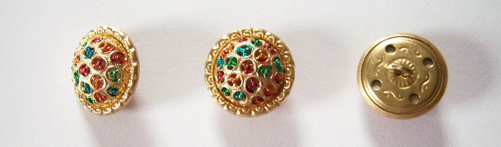 18kt Gold Half Ball 3/4" Button