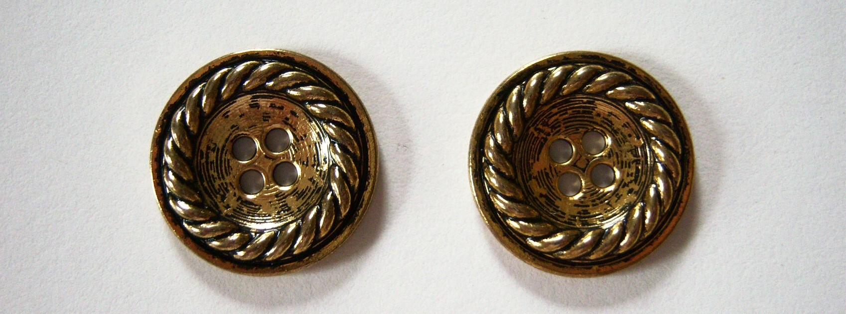 Brass/Black 13/16" Metal Button