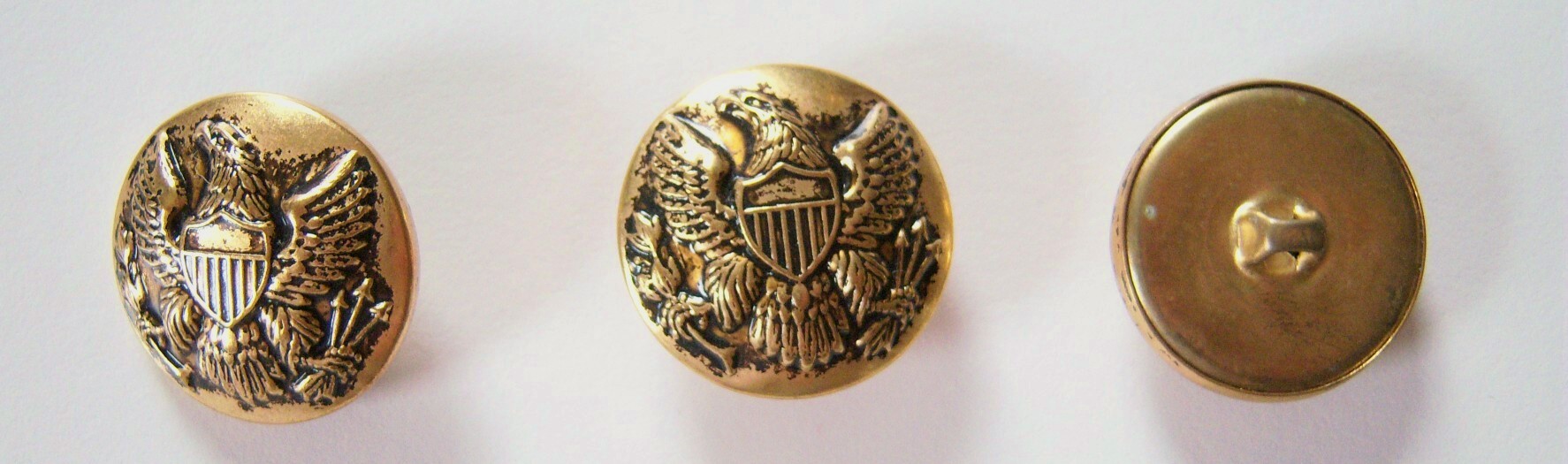 Brass/Black Eagle 1" Metal Button