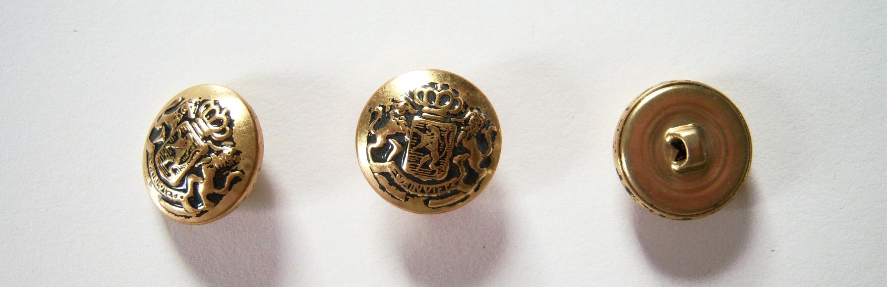 Brass/Black 3/4" Metal Button