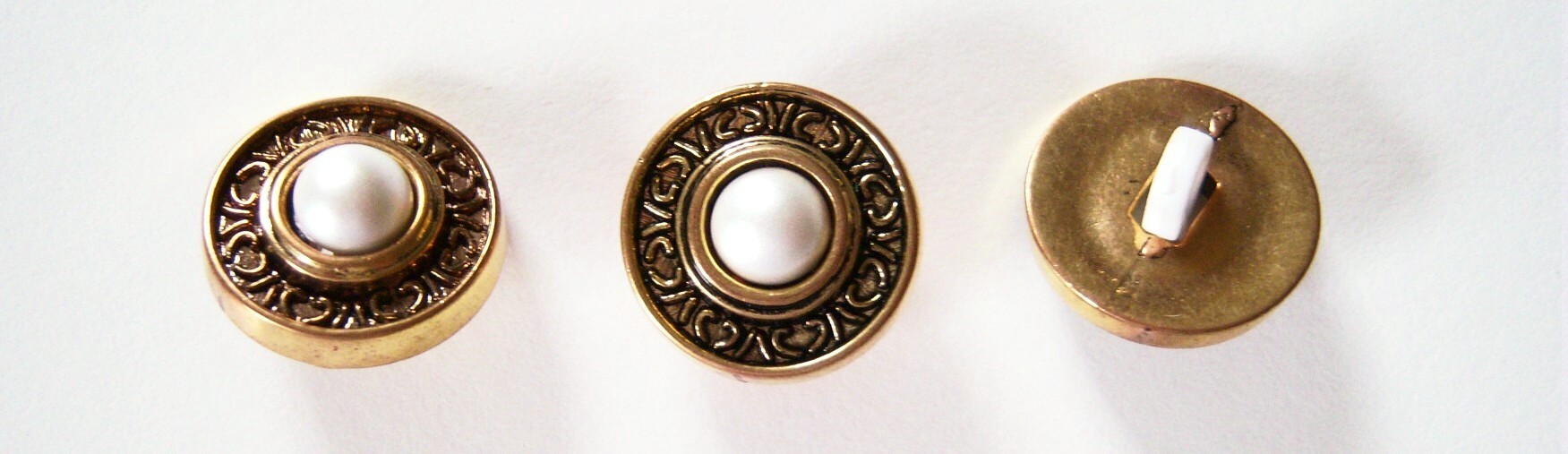 Copper/Black/White 5/8" Plastic Button