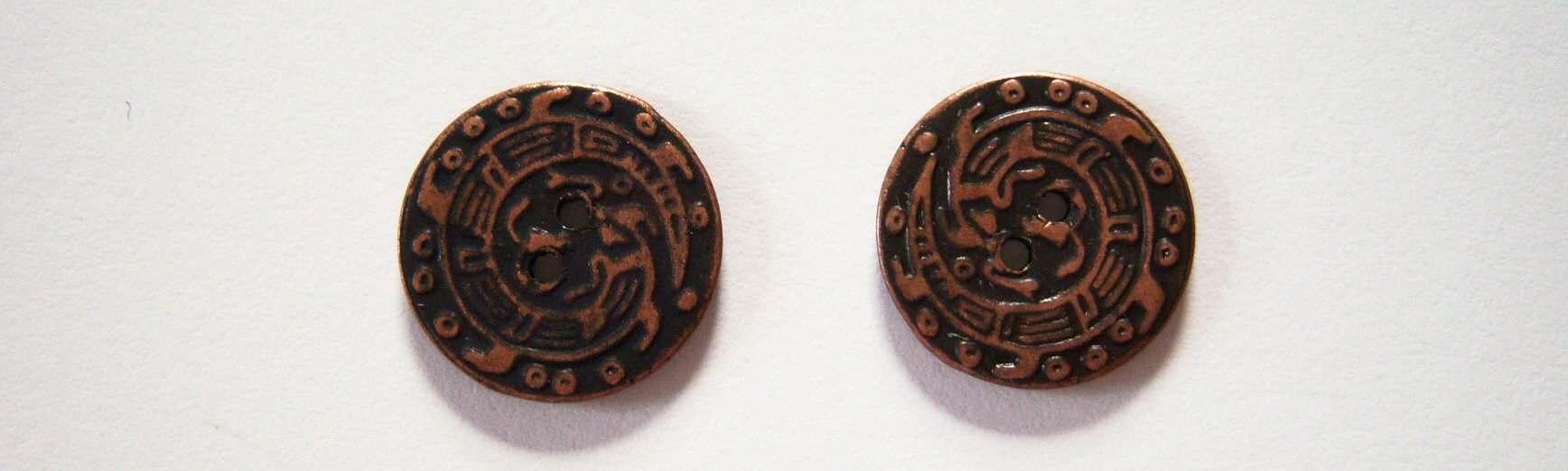 Copper/Black 3/4" Metal Button