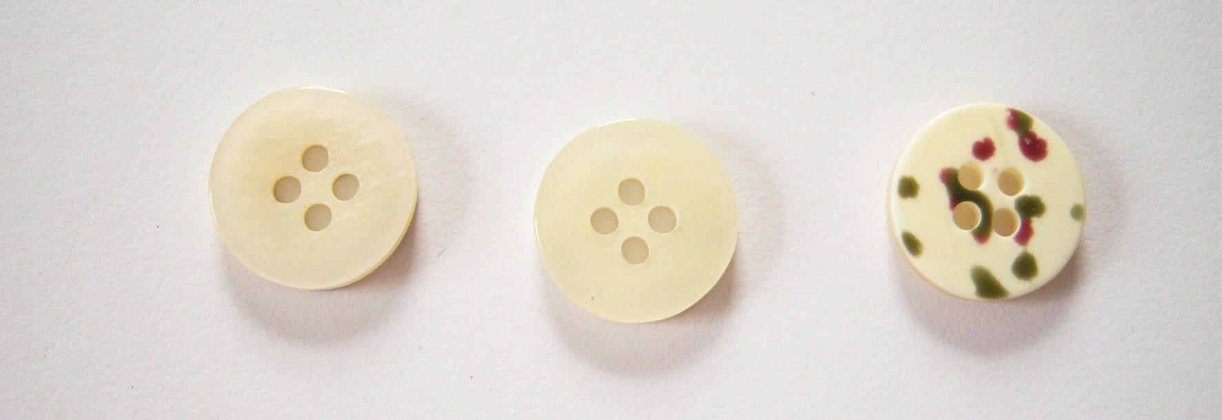 Ecru Pearlized 5/8" Button Card