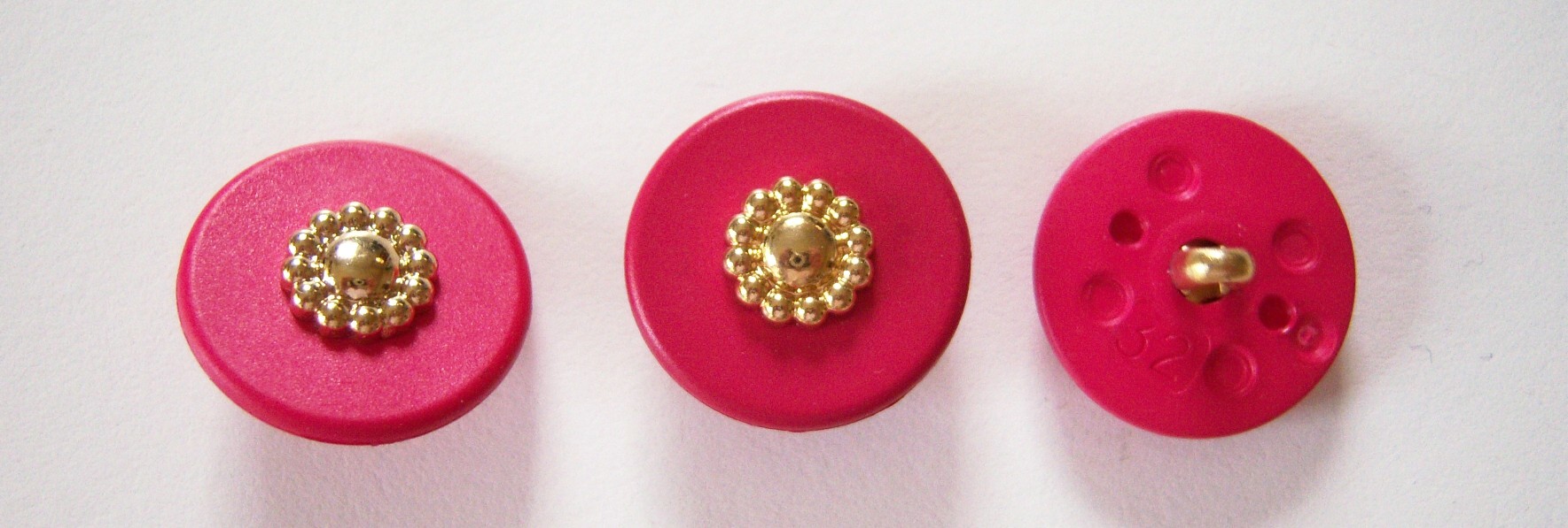 JHB Shocking/Gold 13/16" Button