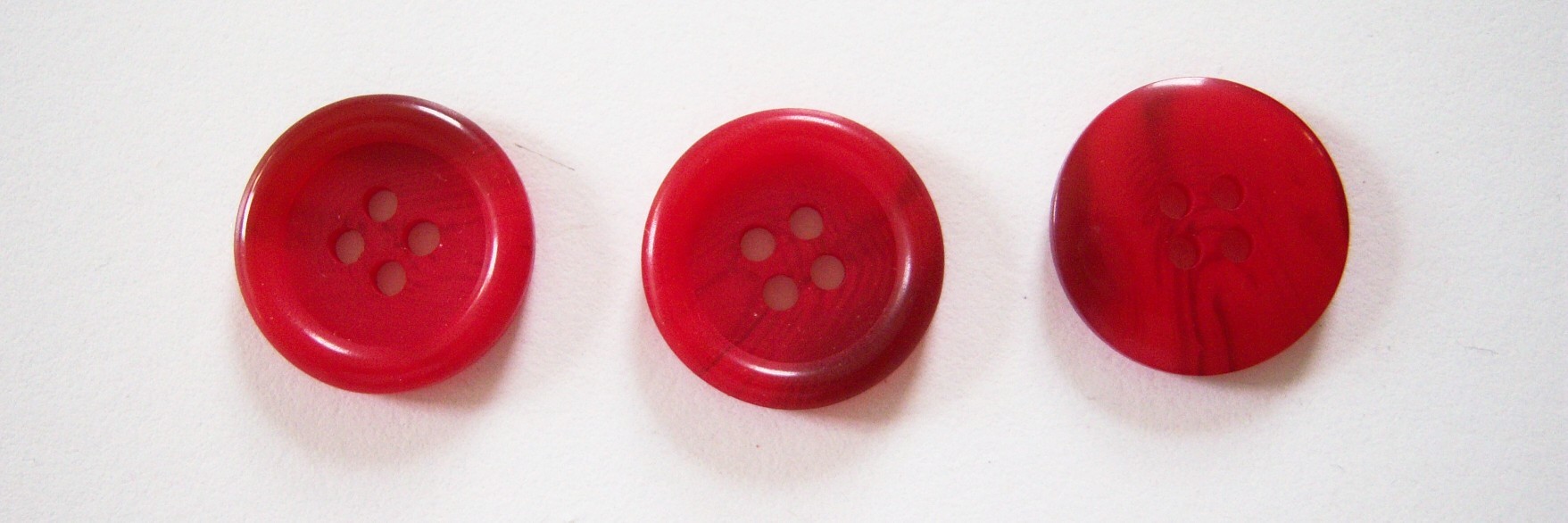 Shiny Red/Grey Marbled 3/4" Button