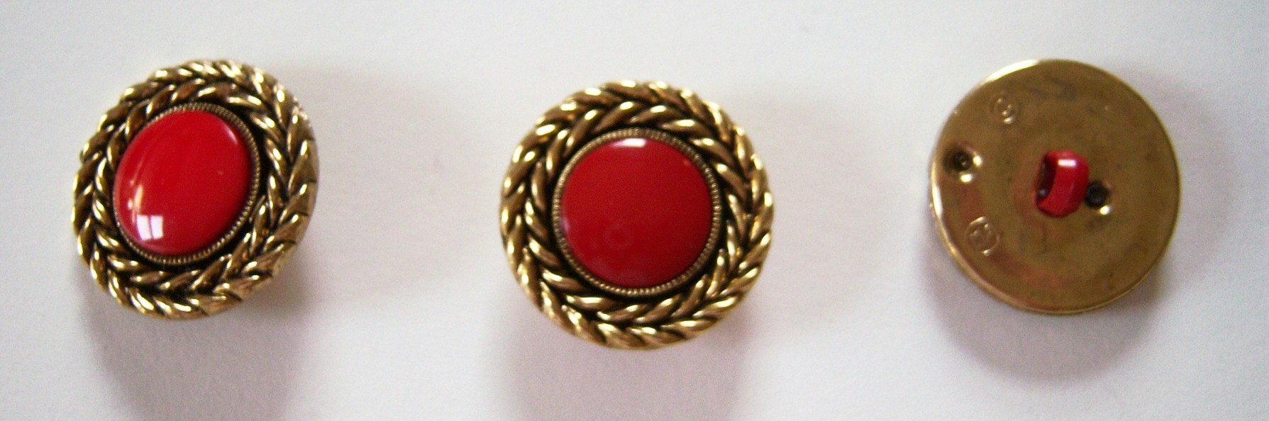 JHB Red/Gold 1" Button