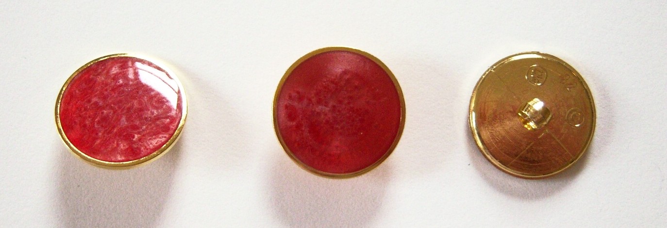 Strawberry Pearl/Gold 13/16" Button