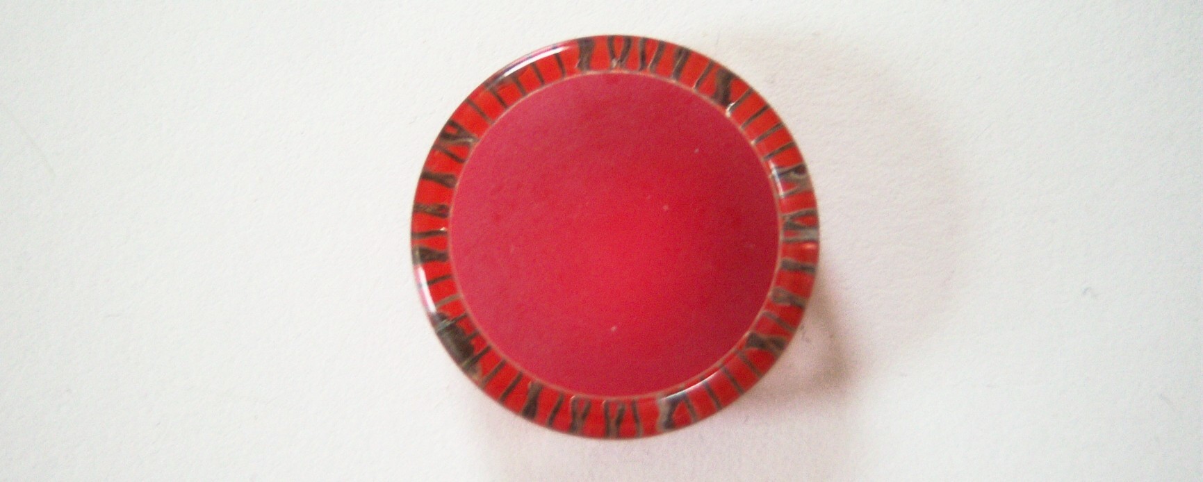 JHB Red/Stripe Rim 1 1/8" Button