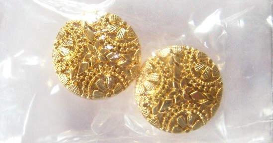 Gold 3/4" Plastic 2 Button Set