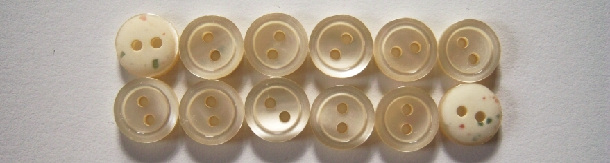 Beige Pearlized 7/16" Button