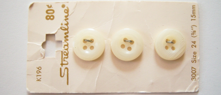 Streamline Ivory 5/8" Button Card