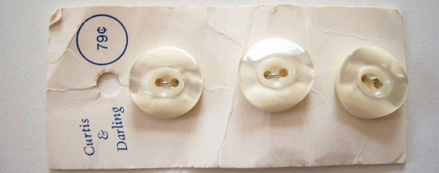 Bone Pearlized 11/16" Button Card