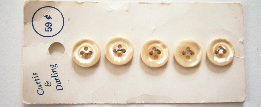 Beige Pearlized 7/16" Button Card