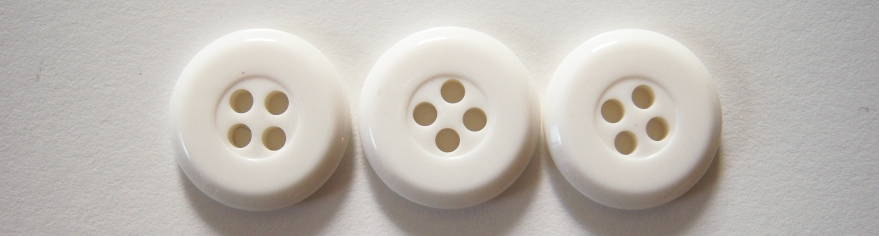 Off White 3/4" Poly 4 Hole Button