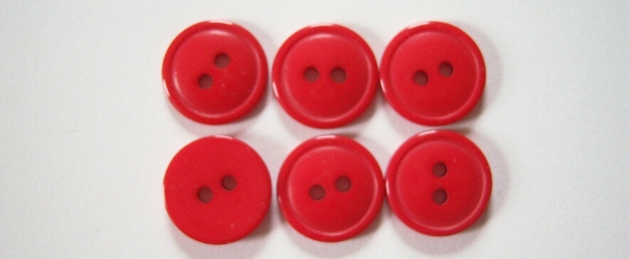 Matte Red 9/16" Button