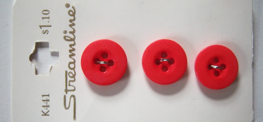 K441 Matte Red 5/8" Button Card