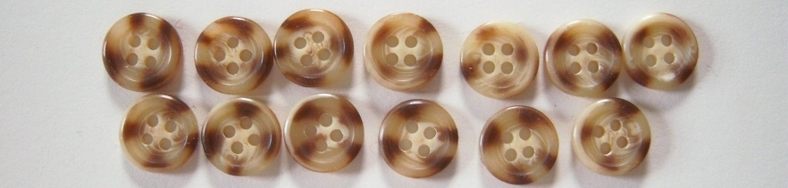 Tan/Brown 7/16" Button