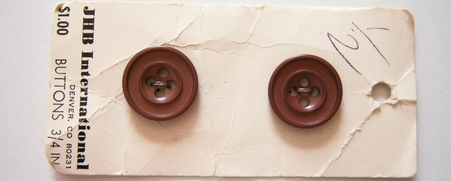 JHB Cocoa 3/4" Two Button Card