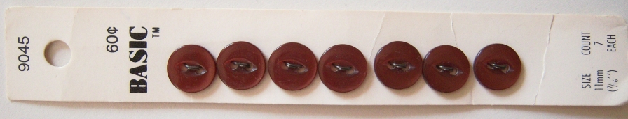 Mahogany 7/16" Seven Button Card