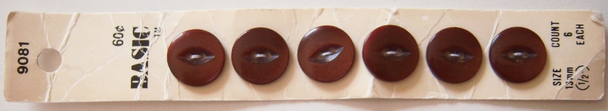 Mahogany 1/2" Six Button Card