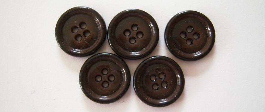 Dark Brown 3/4" Poly Button