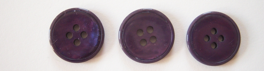 Matte Plum Marbled 11/16" 4 Hole Button