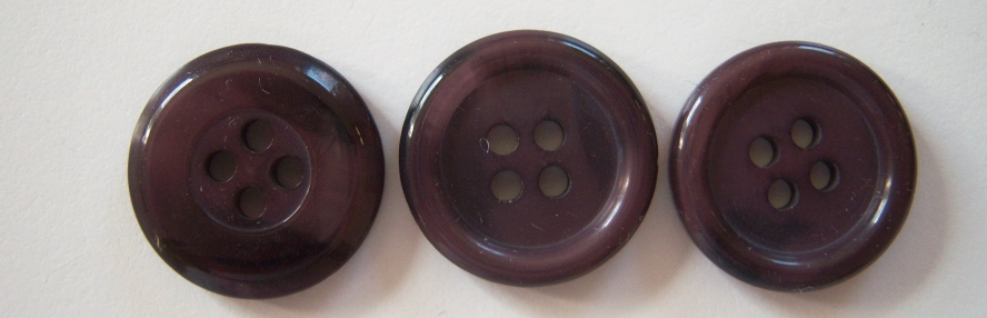 Deep Plum 3/4" 4 Hole Poly Button