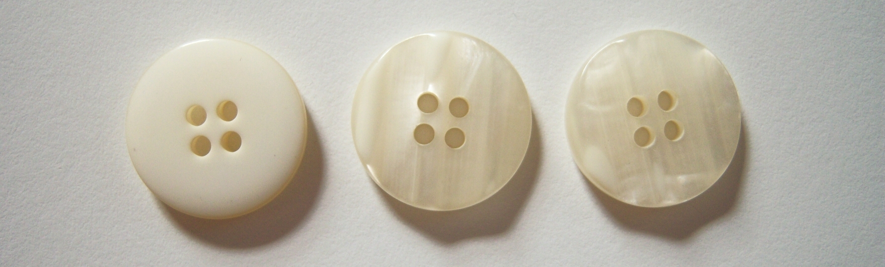 Ivory Ridged 3/4" 4 Hole Button