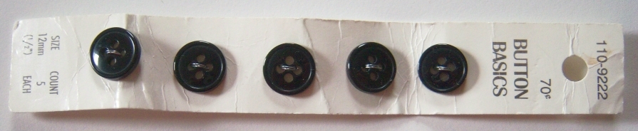 Basic 1/2" Black Five Button Card