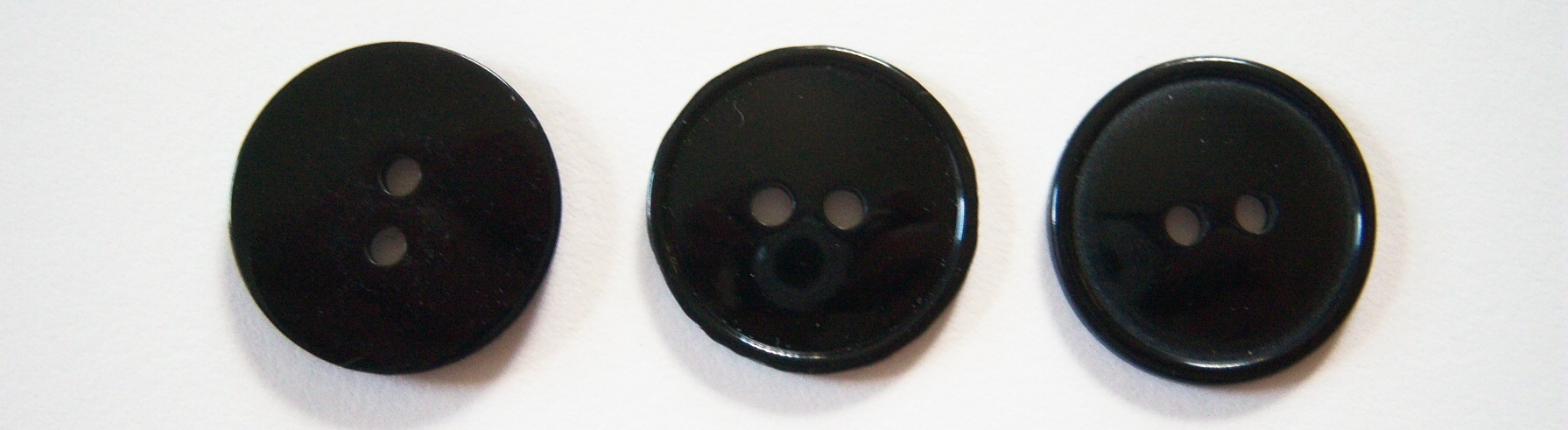 Shiny Black 3/4" Button