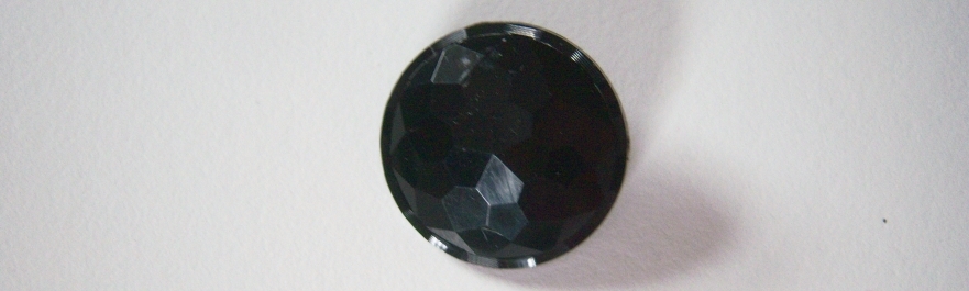 Black Facets 1" Shank Button