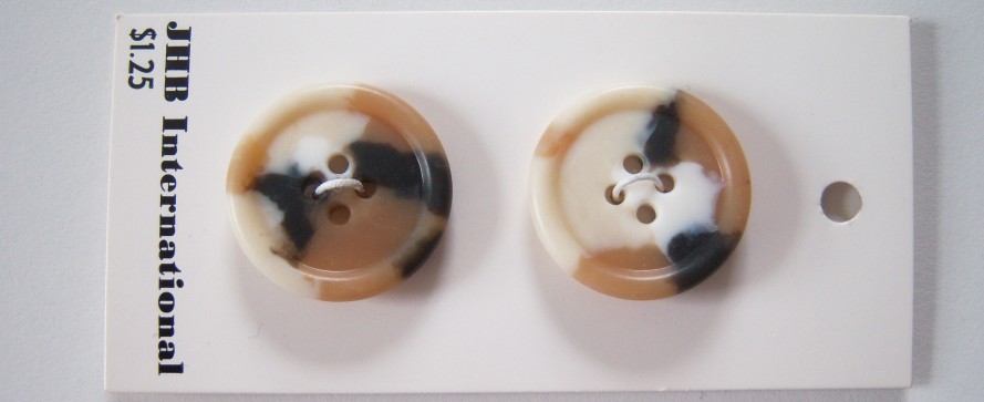 Ivory/Black 7/8" Two Button Card