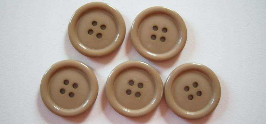 Shiny Khaki 7/8" 4 Hole Button