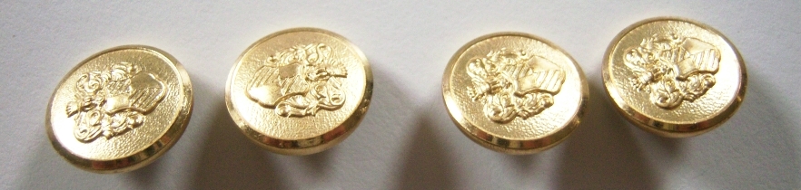 Gold Metal Crest 5/8" Shank Button