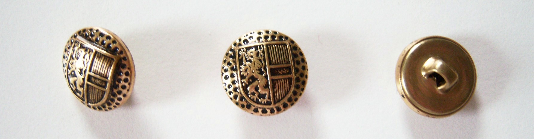 Gold/Black Metal 5/8" Button