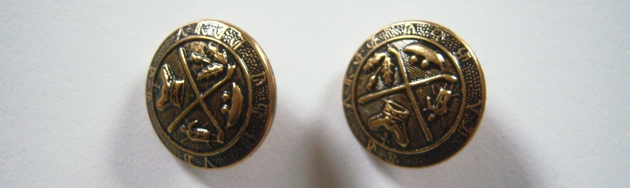 Gold Metal 7/8" Button