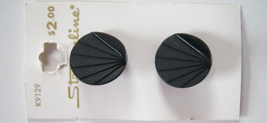 Black Fan 13/16" Two Button Card