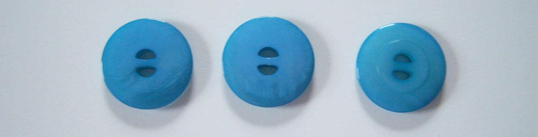 Dusty Aqua Shiny 7/8" Poly 2 Hole Button