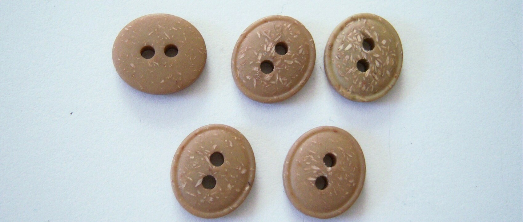 Matte Camel 3/4" Five Oval Buttons