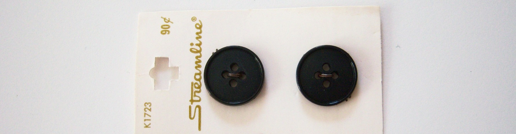 Black 13/16" 2 Button Card