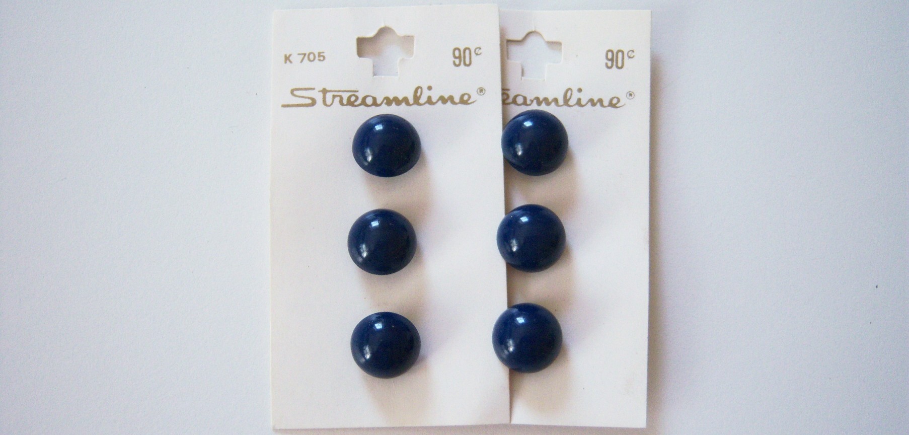 Navy 1/2" Ball Button Card