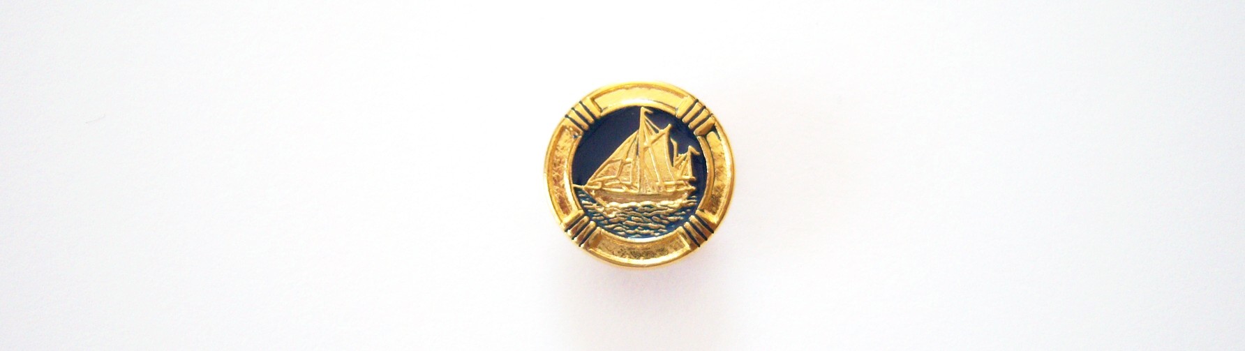 Navy/Gold 5/8" Button