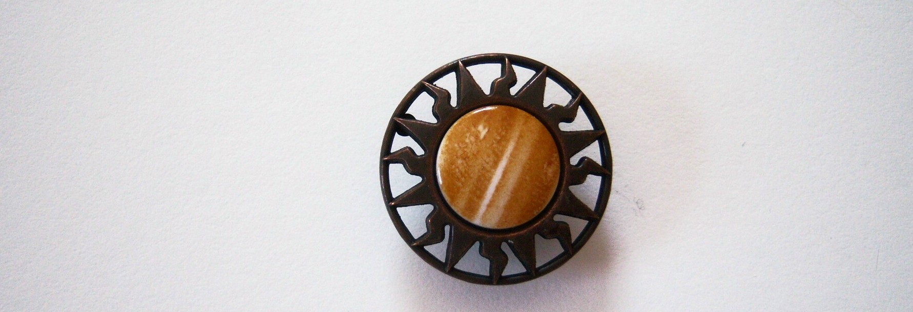 Brown Sun 1" Plastic Button