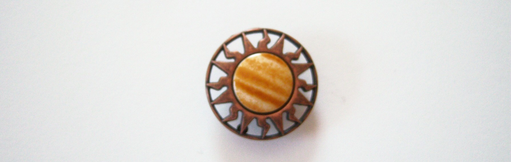 Copper Sun 1" Plastic Button