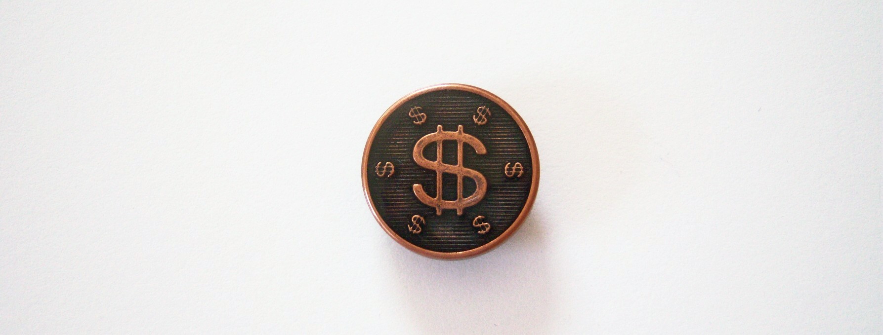 Copper Dollar Signs 7/8" Button