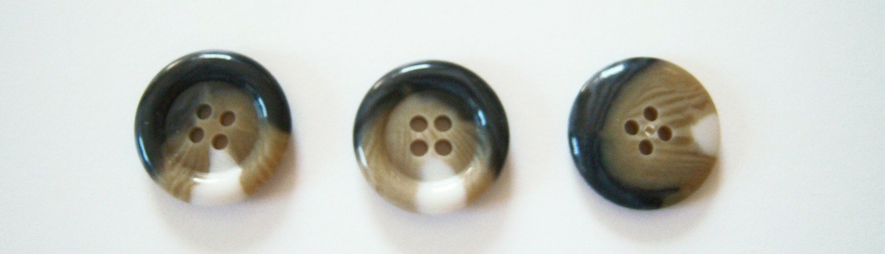 White/Camel/Black 1" Three Buttons