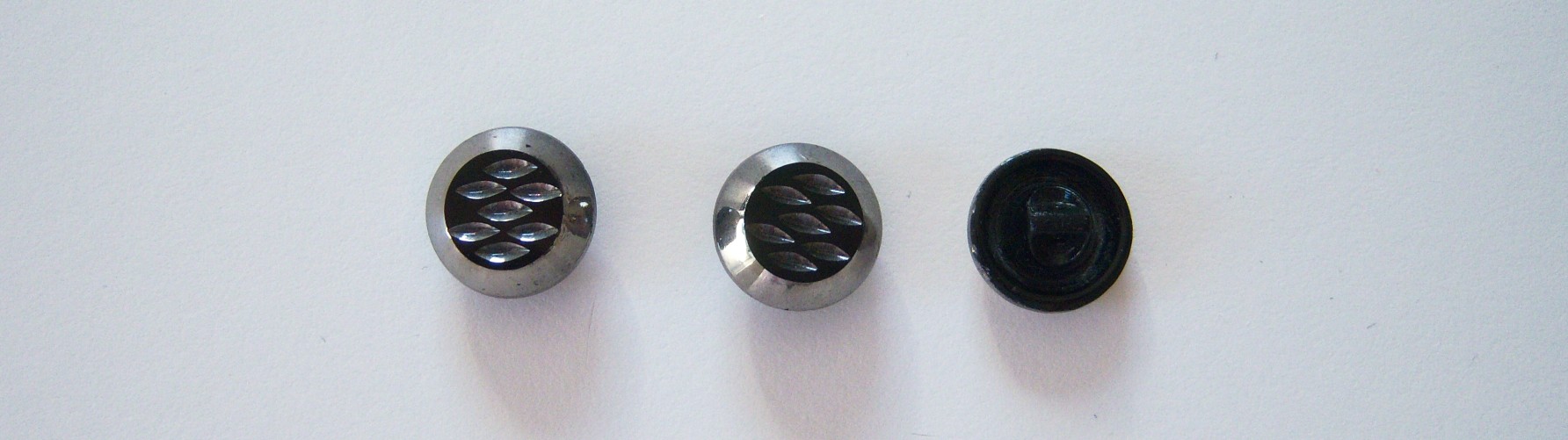 Black/Silver 1/2" Button